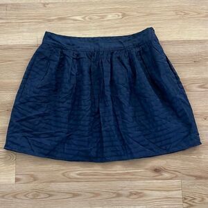 Banana Republic Black Stripe Textured Skirt Size 14